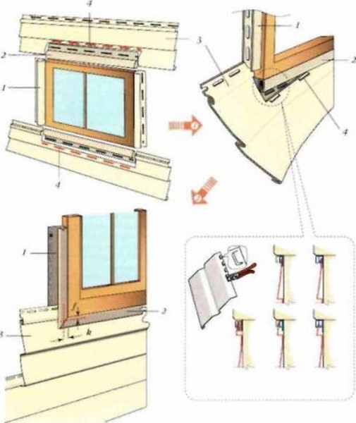 Монтаж сайдинга около окна